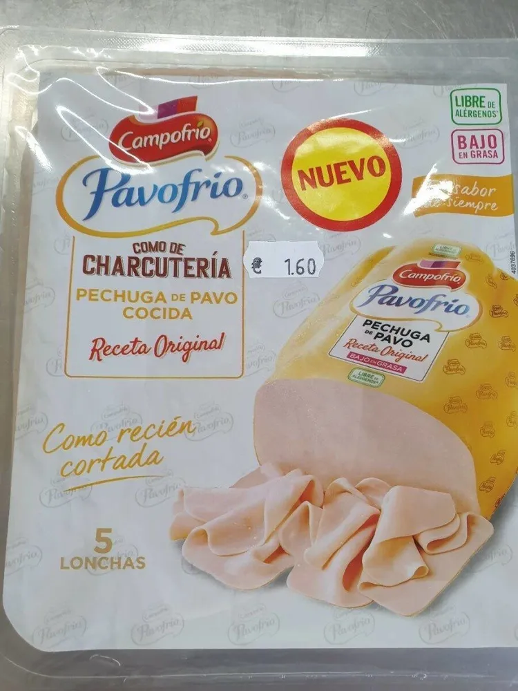 Pechuga de pavo cocida