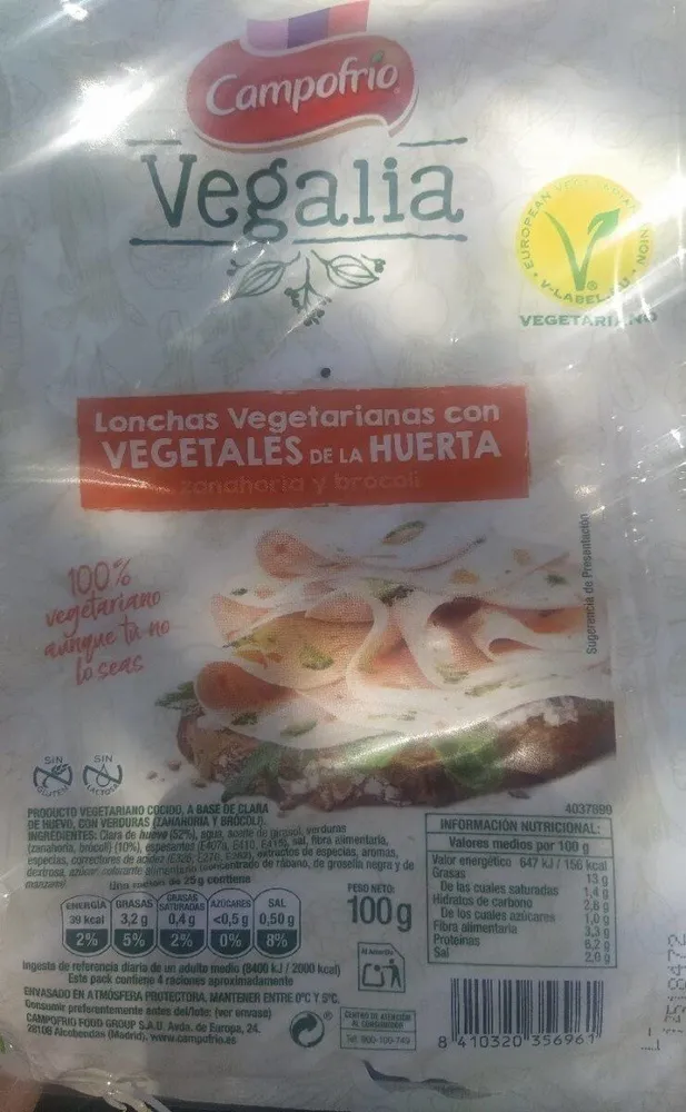 Vegalia, Lonchas vegetarianas