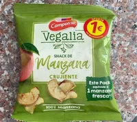 Snack de manzana crujiente