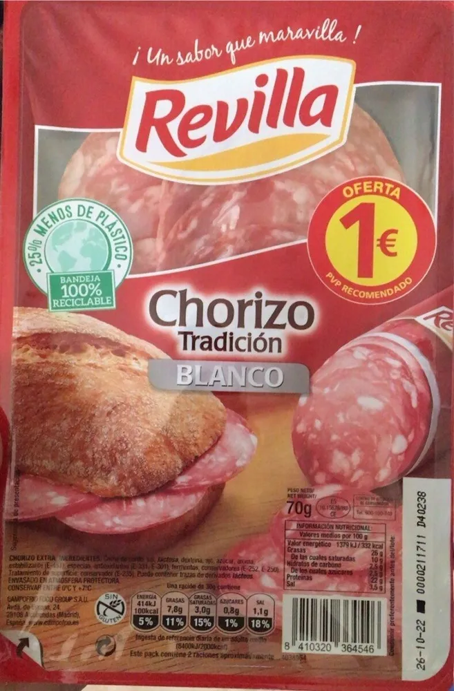 Chorizo tradicional blanco
