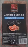 Jamón curado 25% menos sal
