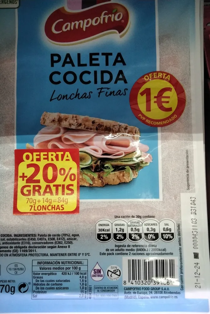 Paleta cocida