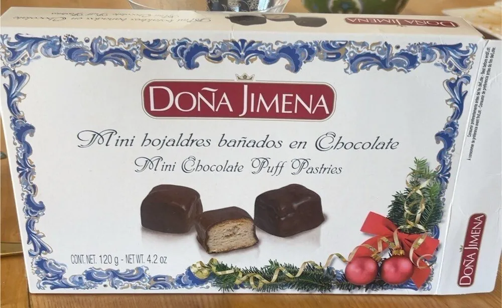 Mini hojaldres bsñados en chocolate