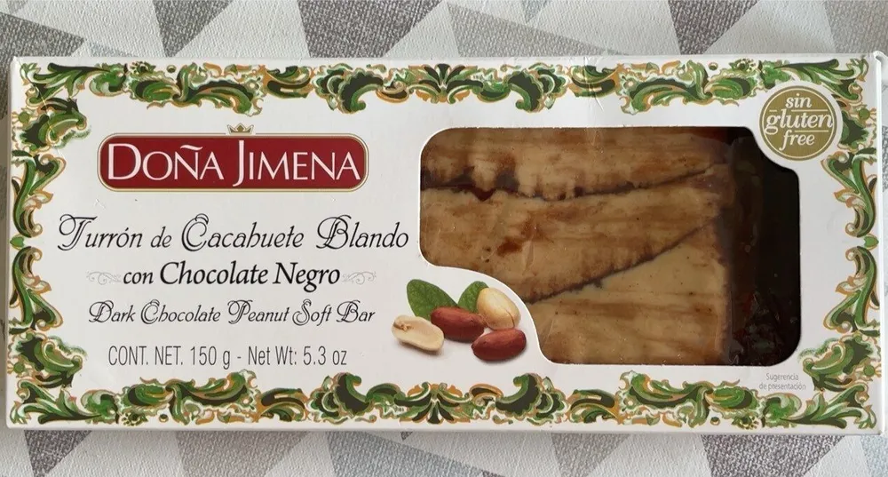 Turrón de Cacahuete Blando con Chocolate Negro