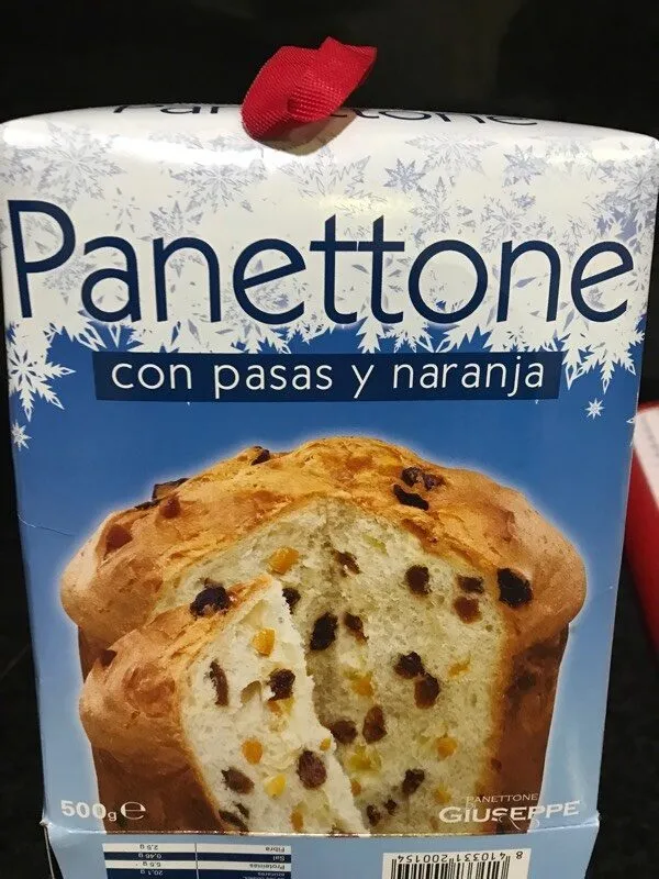 Panettone con pasas y naranja