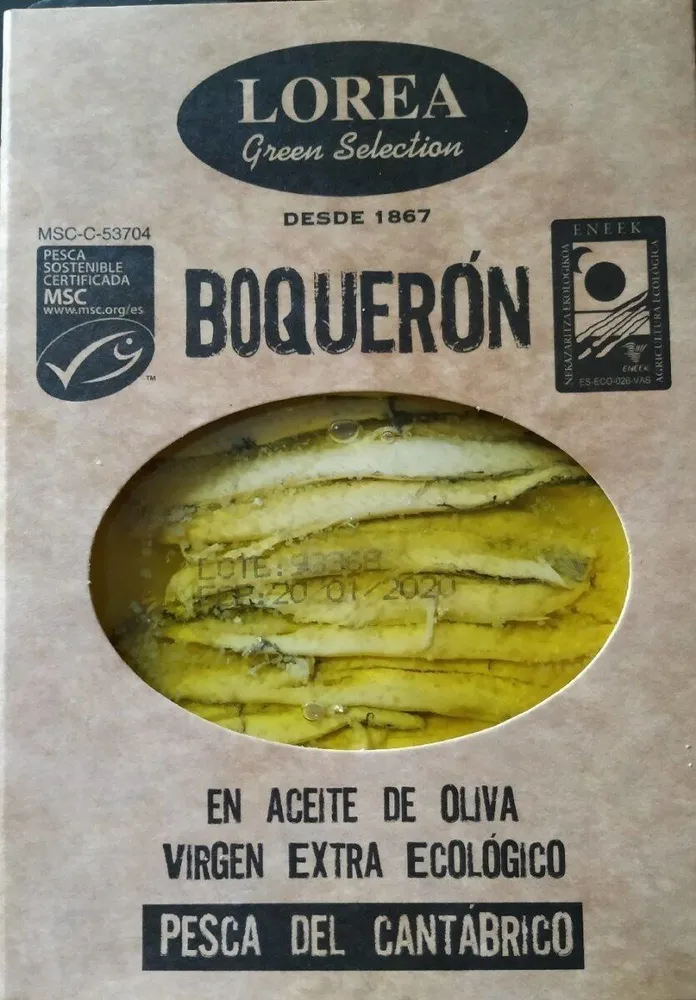 Boquerón en aceite de oliva virgen extra ecológico