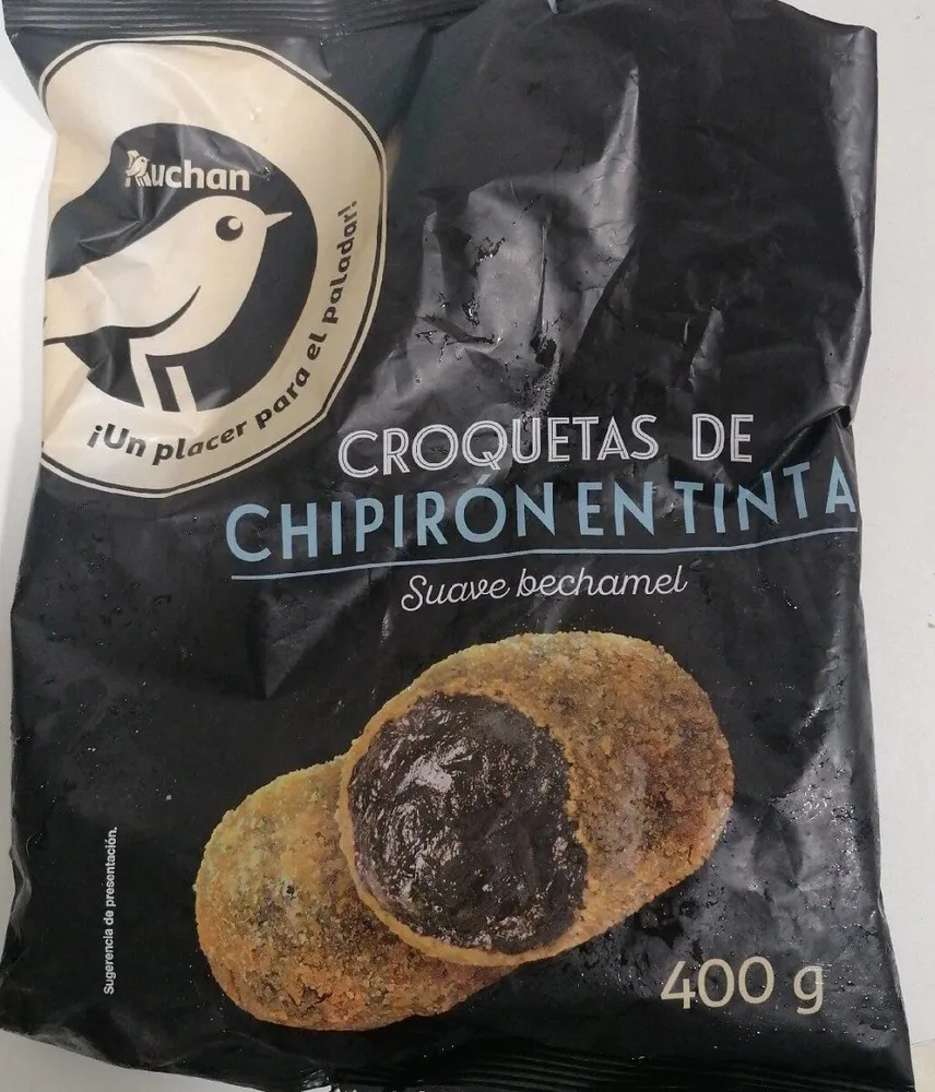 Croquetas de chipirón en tinta