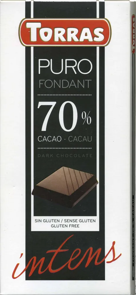 Tableta de chocolate negro 70% cacao