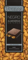 Tableta de chocolate negro con almendras 40% cacao
