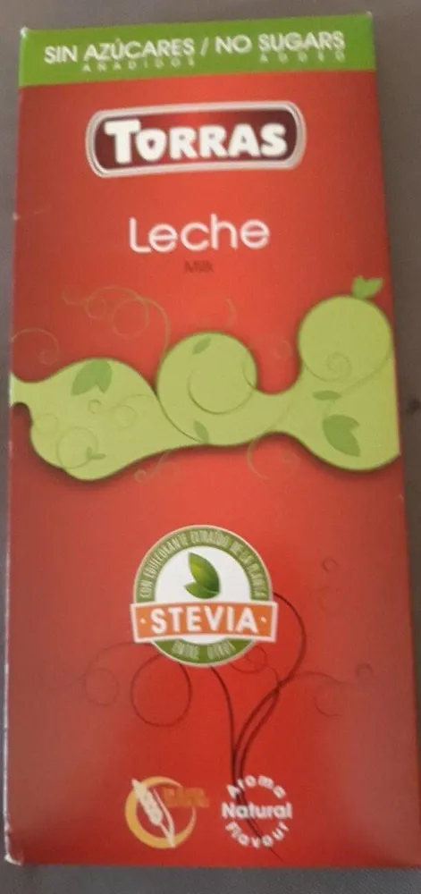 Chocolat au lait et stevia sans gluten