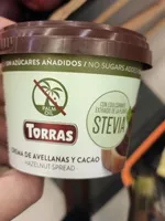 Crema de avellanas y cacao con stevia