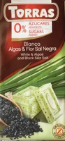 Blanco algas y flor sal negra
