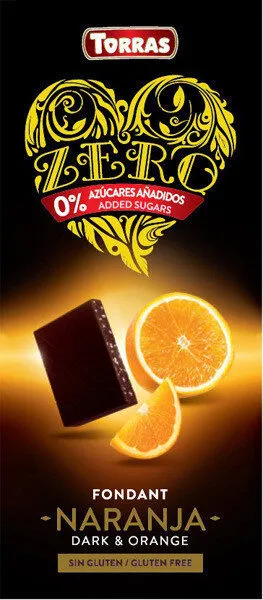 Torras Chocolate negro fondant con naranja Sin gluten vengan