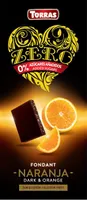 Torras Chocolate negro fondant con naranja Sin gluten vengan