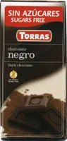 Tableta de chocolate negro edulcorado 52% cacao