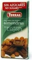 Chocolat Au Lait almendras Sans Gluten (75G)