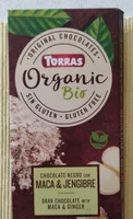 Chocolate negro con Maca y jengibre