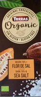 Chocolate negro 70% cacao flor de sal ecológico Torras sin gluten