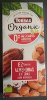 Organic bio chocolate negro con almendras enteras