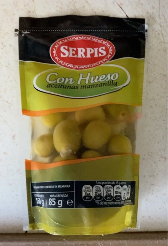 Aceitunas manzanilla con hueso
