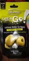Aceitunas verdes sin hueso con limón y albahaca