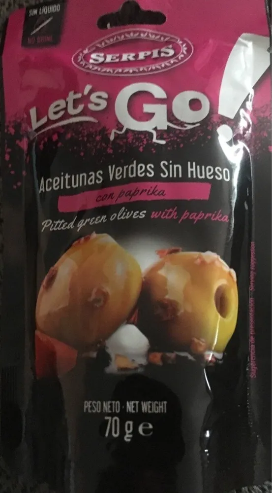 Aceitunas verdes sin hueso con paprika