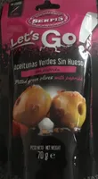 Aceitunas verdes sin hueso con paprika