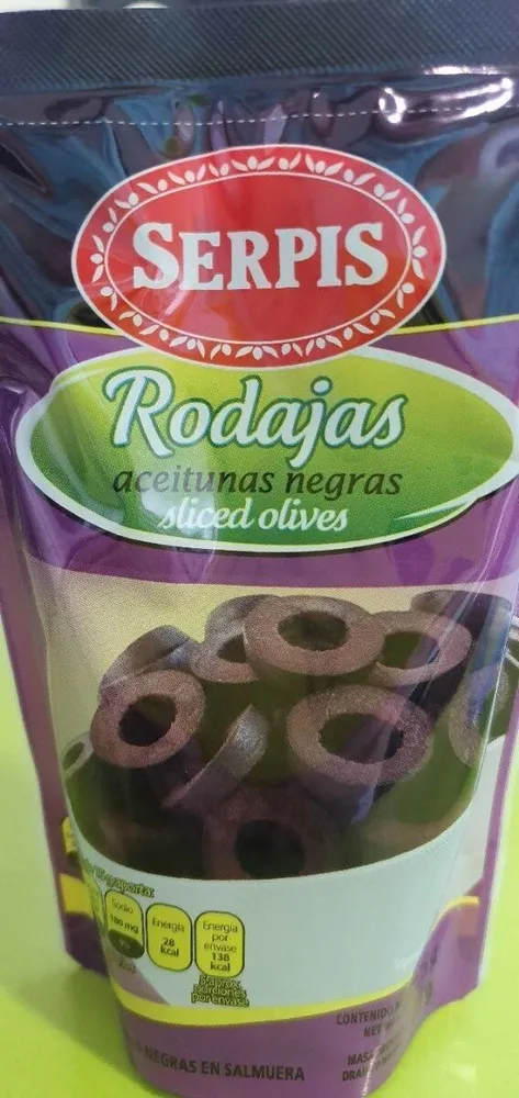 Serpis aceitunas negras cortadas