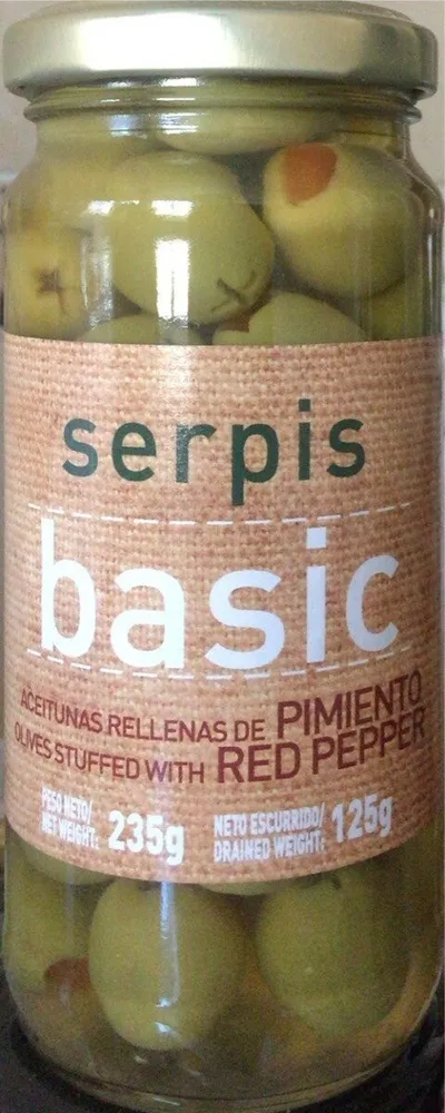 Aceitunas rellenas de pimiento