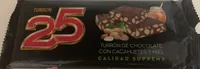 Turrón de chocolate con cacahuetes y miel