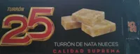 Turrón de nata nueces