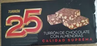 Turrón de chocolate con almendras