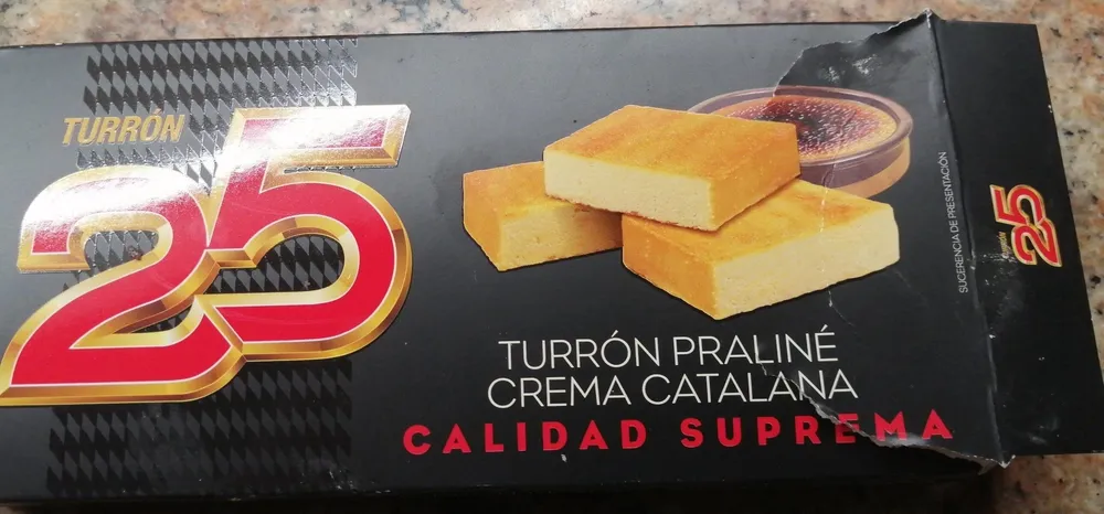 Turrón praline crema catalana