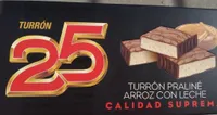 Turrón praliné arroz con leche
