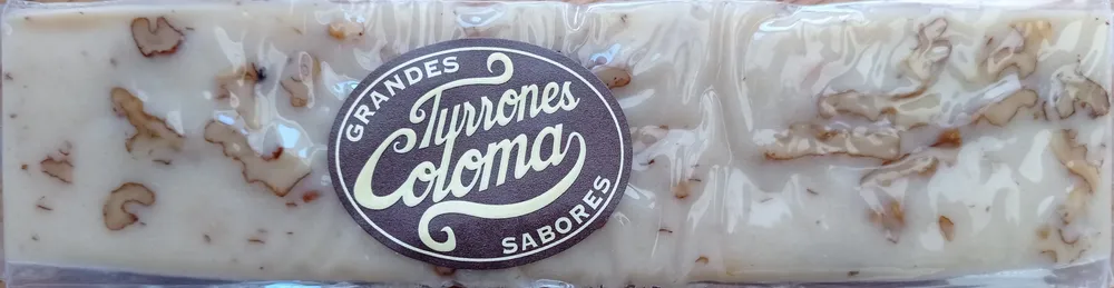 Turron nata con nueces Coloma