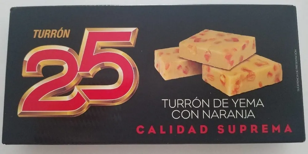 Turrón de yema con naranja