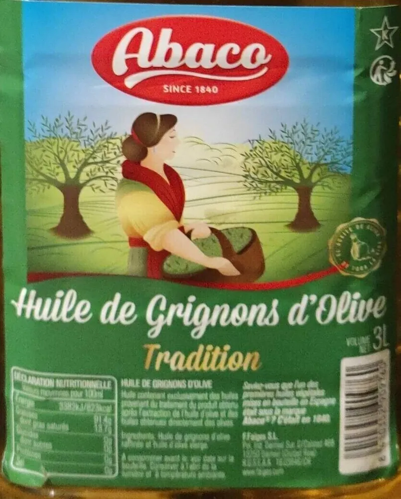 Huile de grignons d'olive tradition