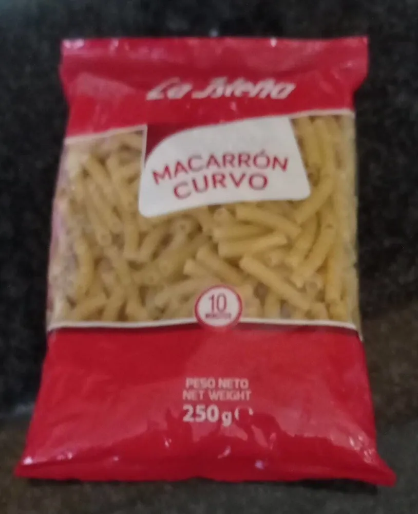 Macarrón curvo
