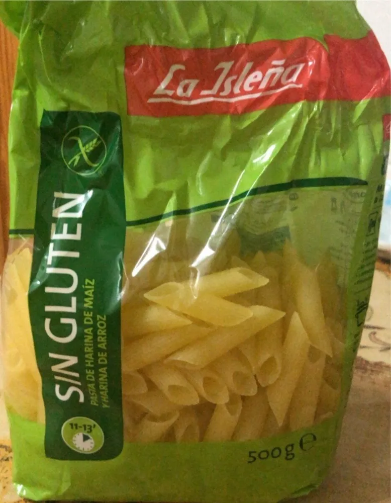 Pasta de harina de maiz y harina de aroz