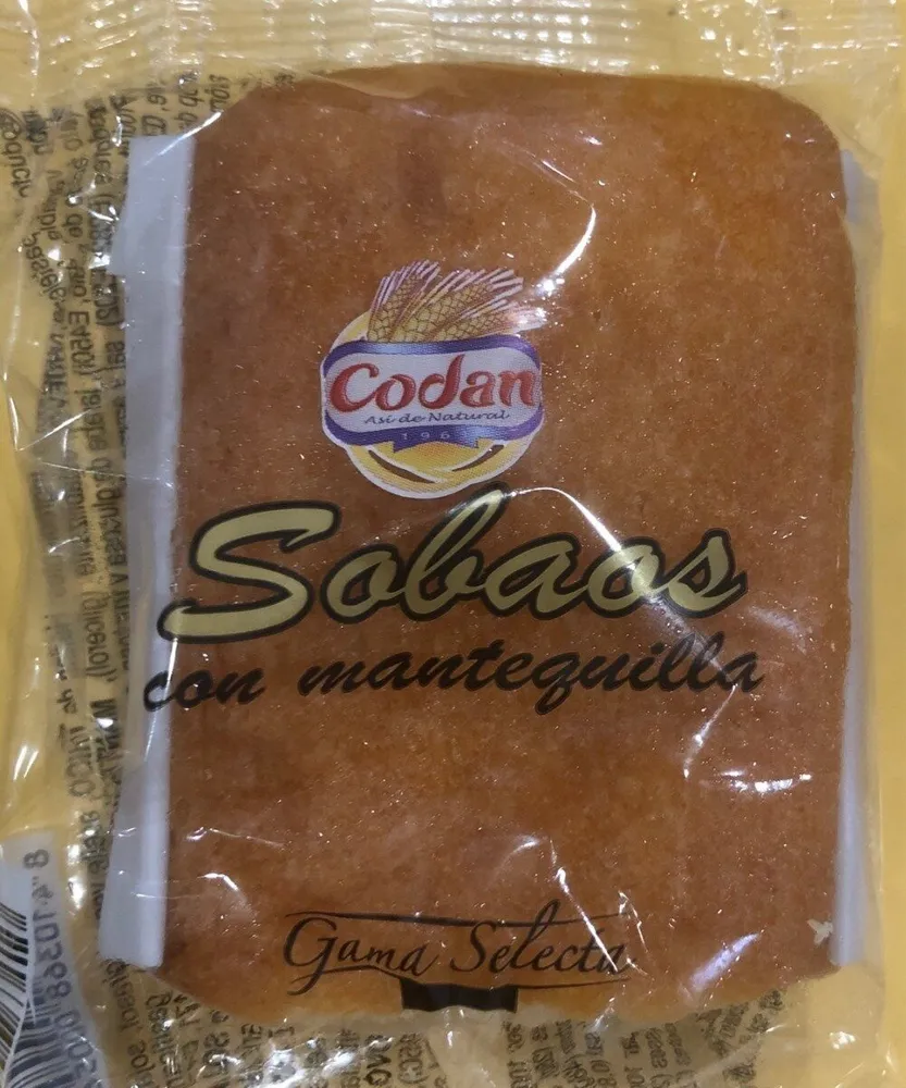 Sobao con mantequilla
