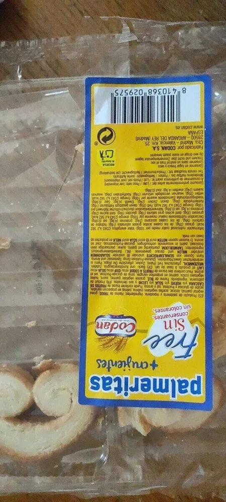 Palmeritas de hojaldre