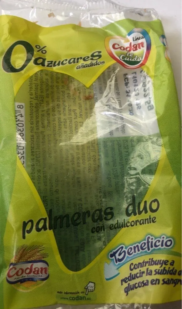 Palmeras duo con edulcorante