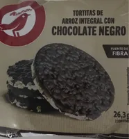 Tortitas de arroz integral con chocolate negro