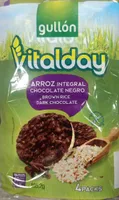 Vitalday Tortitas de Arroz Integral con Chocolate Negro