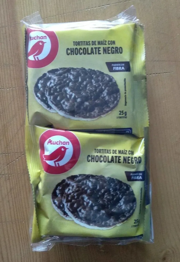 Tortitas de maíz con chocolate negro