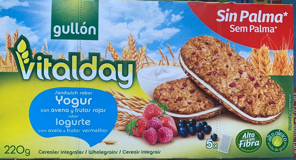 Sandwich Sabor Yogurt con avena y frutos rojos