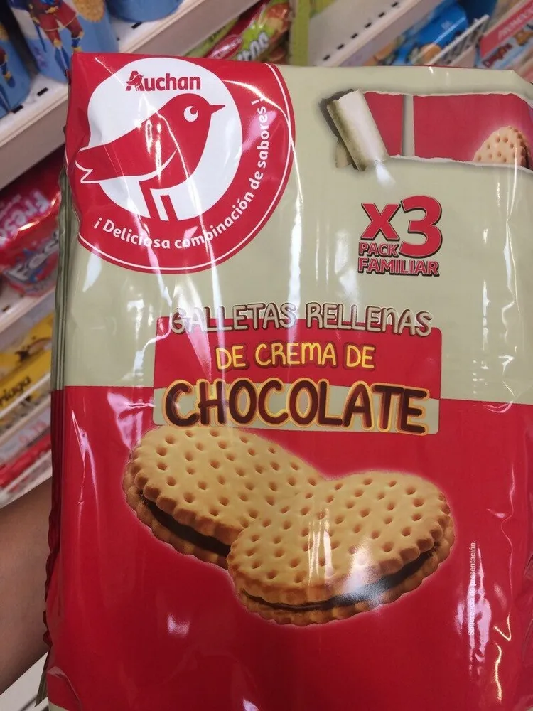 Galletas rellenas de chocolate