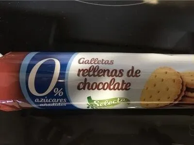 Galleta rellena de chocolate 0%