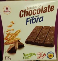 Barrita de chocolate con fibra