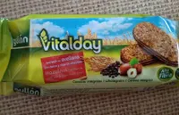 Vitalday sándwich de avellana con avena y chips de chocolate